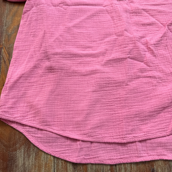 J Crew Pink Gauze Short Sleeve Tee XL - Picture 4 of 10